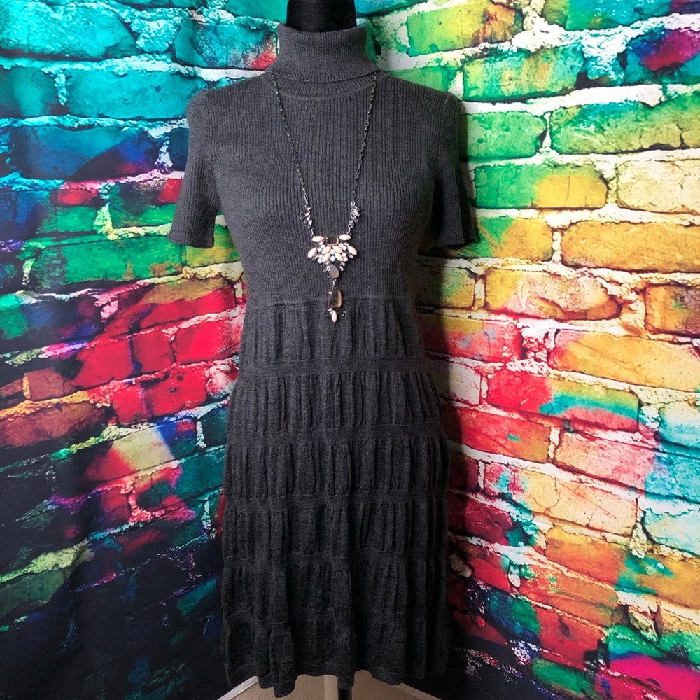 Calvin Klein Dark Gray Sweater Dress‎ 0125